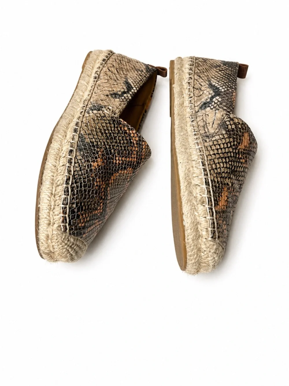 Sam Edelman Snakeskin Espadrille Flats Size 7.5 Slip On